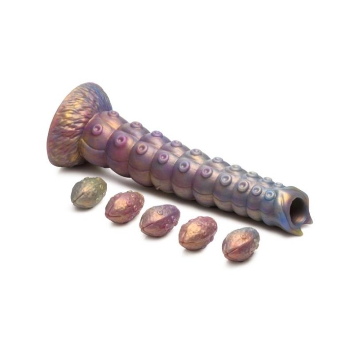 Dildo Ovoposição com 5 Ovos Deep Invader Tentacle