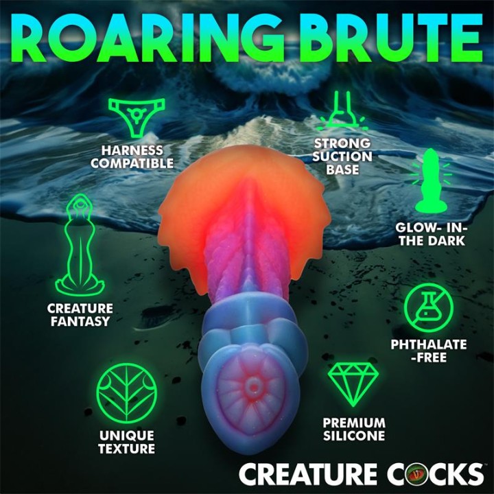 Dildo Aqua-Cock Brilha no Escuro Silicone