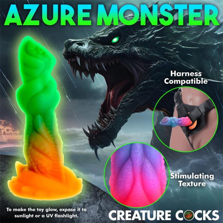 Dildo Aqua-Cock Brilha no Escuro Silicone