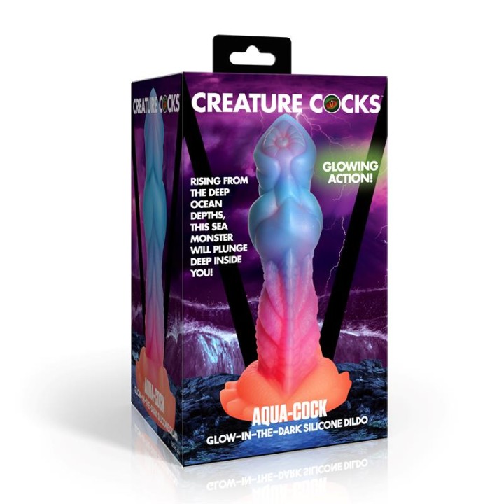Dildo Aqua-Cock Brilha no Escuro Silicone
