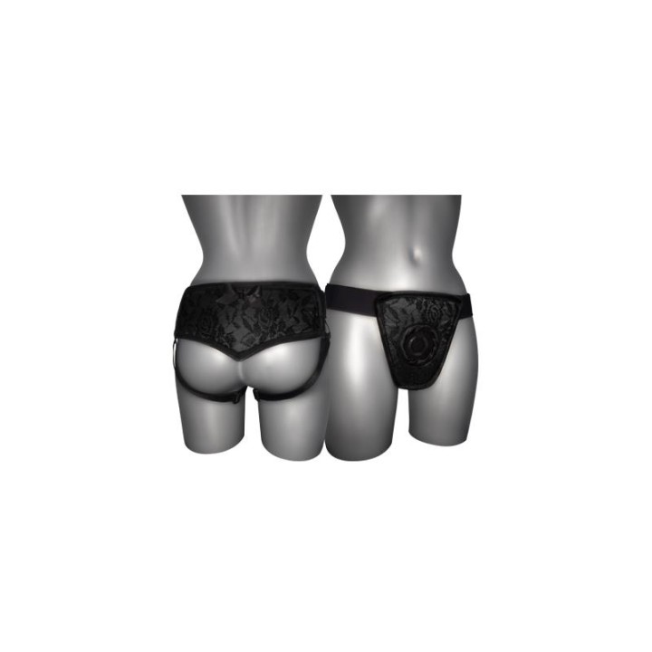 Arnés de Luxo com Costas Preto S - XL