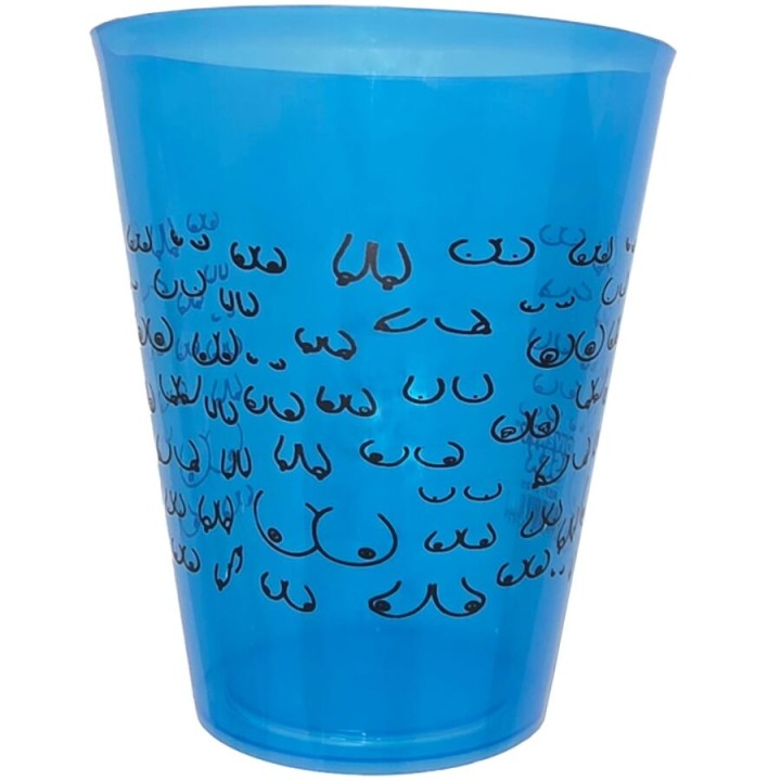 DIABLO PICANTE - BLUE CUP 500 ML WITH BLACK BOOBS