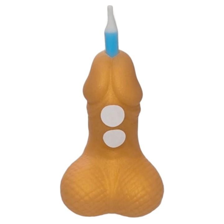DIABLO PICANTE - PENIS BIRTHDAY NUMBER CANDLE GOLDEN