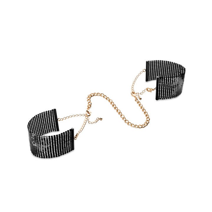 BIJOUX - DÉSIR MÉTALLIQUE BLACK METAL MESH HANDCUFFS