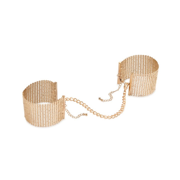 BIJOUX - DÉSIR MÉTALLIQUE GOLDEN METAL MESH HANDCUFFS