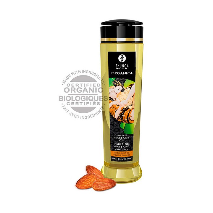 SHUNGA - ORGANIC ALMOND MASSAGE OIL 240 ML
