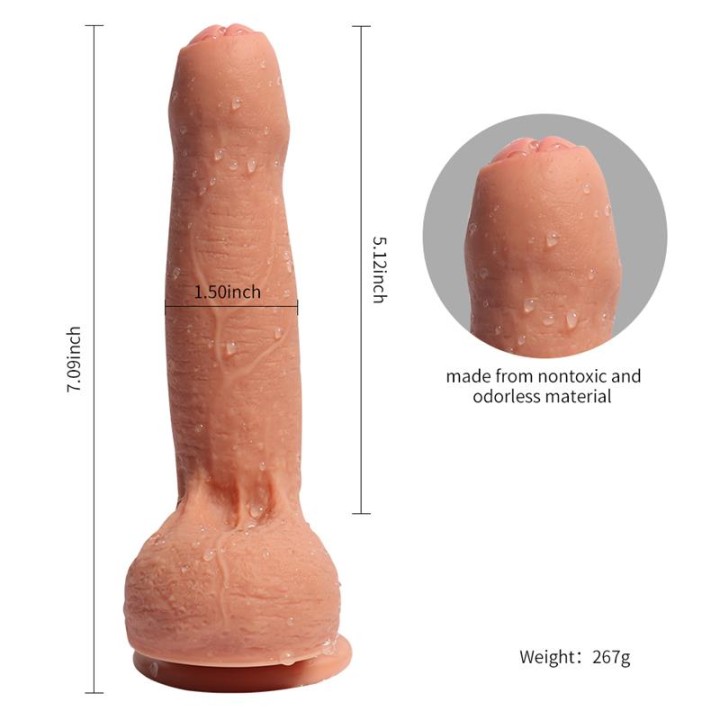 Dildo Azazel de Silicone de Dupla Densidade 18 cm
