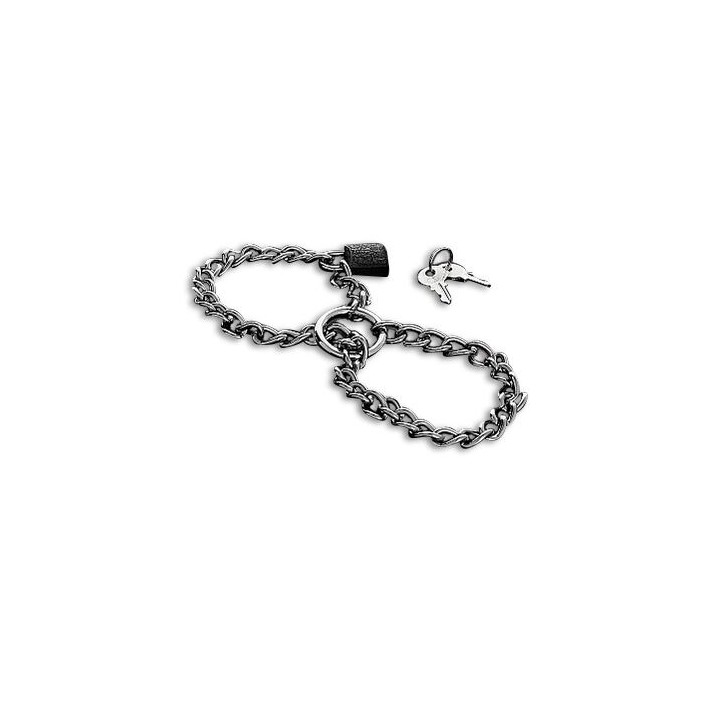 METAL HARD - HANDCUFFS WITH STAINLESS STEEL CHAIN.