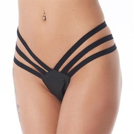 Tanga em Pele Preta Tamanho Único