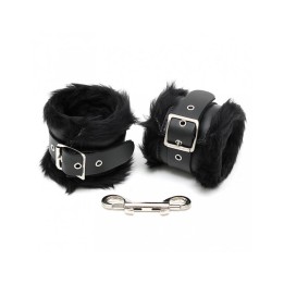 Algemas para Pés em Pele e Pelo Preto 7cm