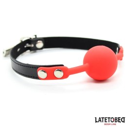 Mordaza de Silicone com Cadeado Vermelho