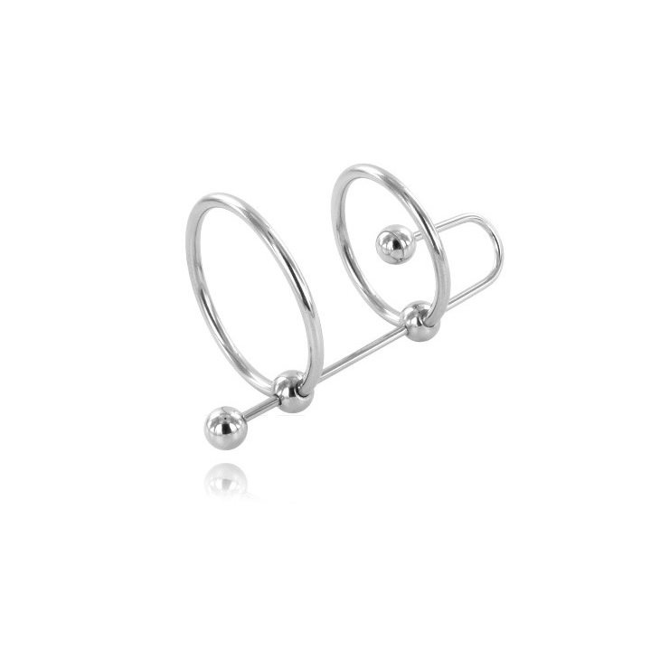 METAL HARD - EXTREME RING WITH URETHRAL STOP