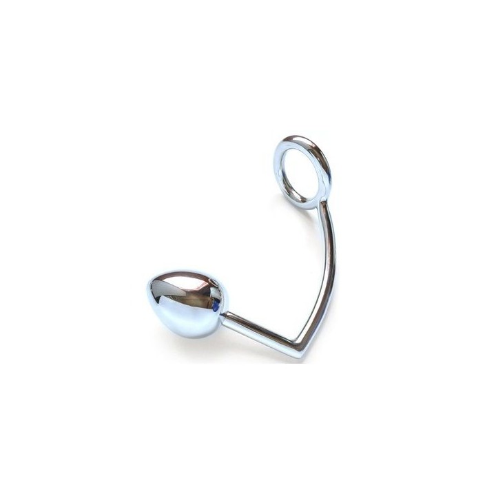 METAL HARD - RING WITH ANAL HOOK 45MM
