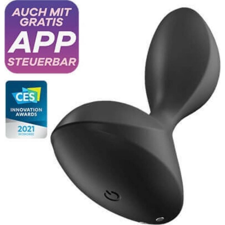 SATISFYER - SWEET SEAL VIBRATING PLUG APP BLACK
