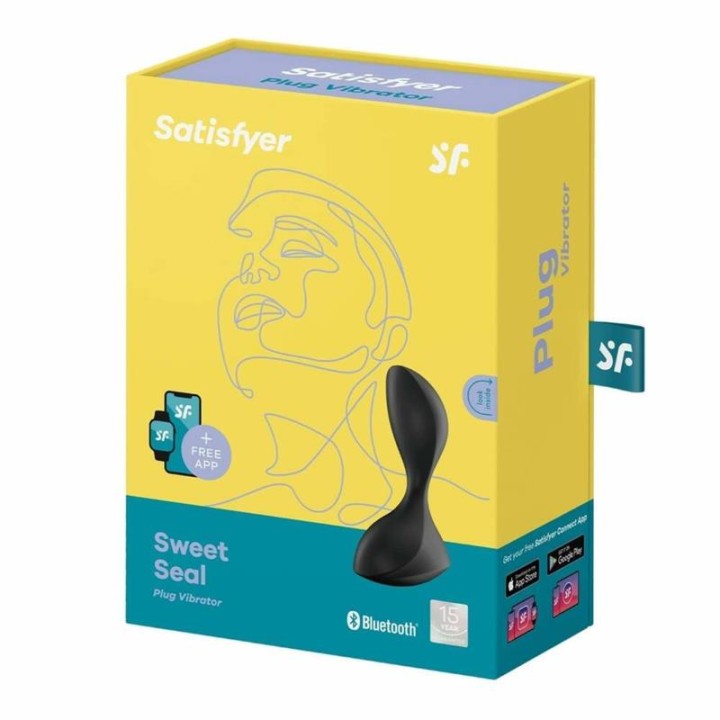 SATISFYER - SWEET SEAL VIBRATING PLUG APP BLACK
