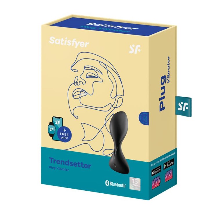 SATISFYER - TRENDSETTER VIBRATING PLUG APP BLACK