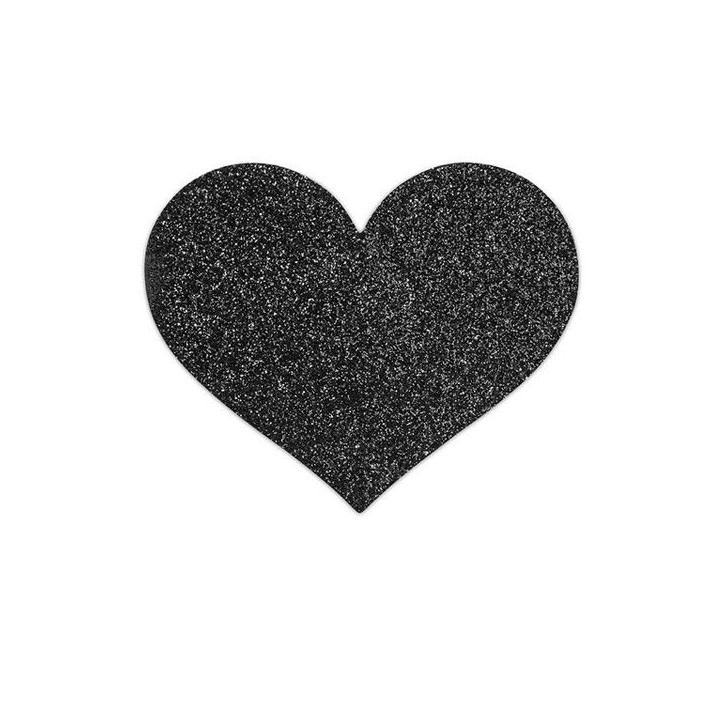 BIJOUX - INDISCRETS FLASH BLACK HEART NIPPLE CUTS