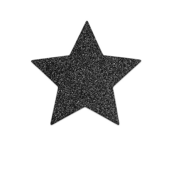 BIJOUX - INDISCRETS FLASH BLACK STAR NIPPLE CAPS