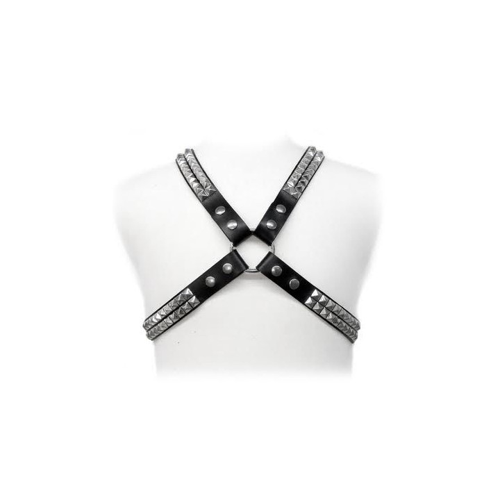 LEATHER BODY - PYRAMID STUD HARNESS