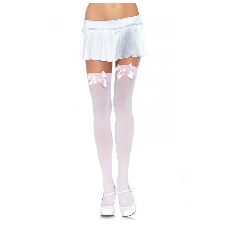LEG AVENUE - PINK NYLON STOCKINGS