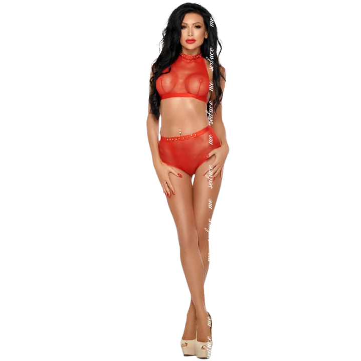 ME-SEDUCE - MONA SET RED L/XL